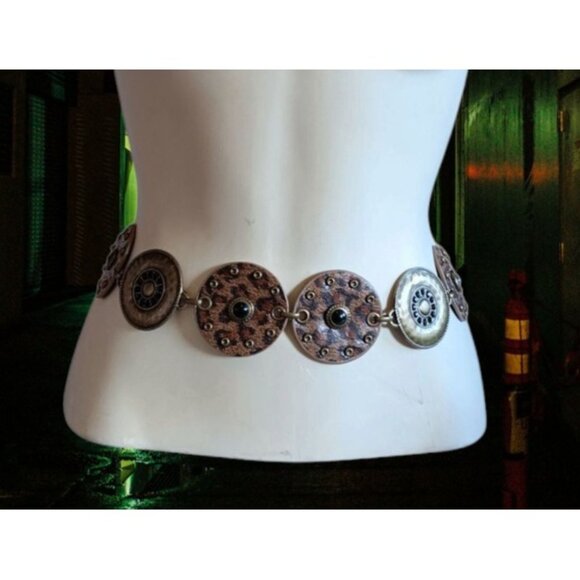 Statement Chain Belt Bronze Wheels Steampunk Nomad Apocalyptic Cosplay Womens main image 9